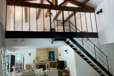 Ensemble fermeture mezzanine et escalier Ensemble fermeture mezzanine et escalier